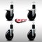 Service Caster 5'' SS Soft Rubber Swivel 1-3/4'' Expanding Stem Caster Set 2 Total Lock Brakes, 4PK SCC-SSEXTTL20S514-SRS-2-S-2-134 - alternate 2